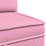vidaXL Modulárny pohovkový set s úložným priestorom 4 pcs Ružová Látka – Obrázok 8