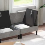 vidaXL Súprava nábytku do obývačky s vankúšom 3 pcs Svetlosivá Zamat – Obrázok 3