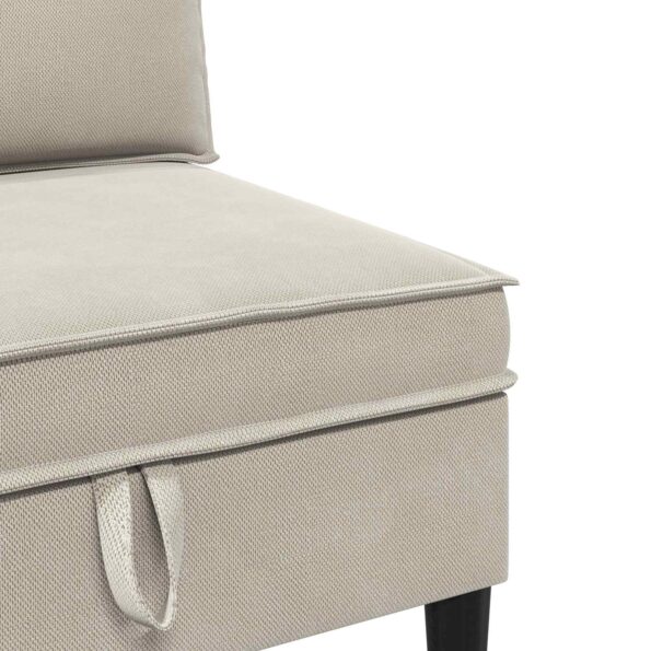 vidaXL Súprava nábytku do obývačky 3 pcs Ovsená Látka – Obrázok 8