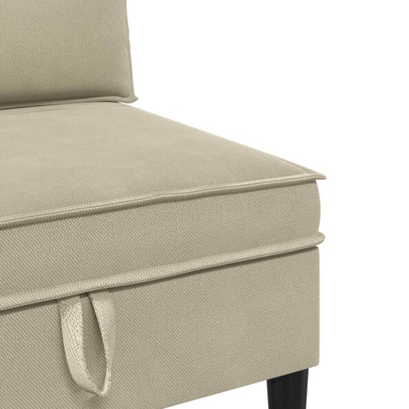 vidaXL Súprava nábytku do obývačky 4 pcs Piesková Látka – Obrázok 8