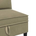 vidaXL Súprava nábytku do obývačky 3 pcs Khaki Látka – Obrázok 8