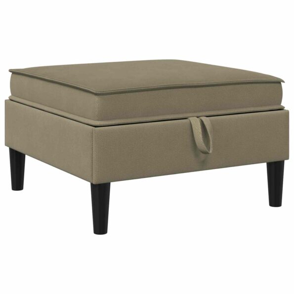 vidaXL Súprava nábytku do obývačky 4 pcs Khaki Látka – Obrázok 6