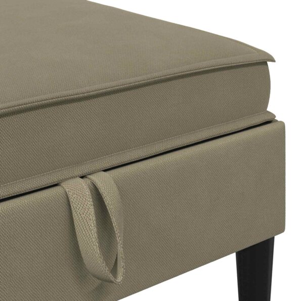 vidaXL Súprava nábytku do obývačky 6 pcs Khaki Látka – Obrázok 7