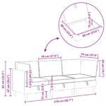 vidaXL Súprava nábytku do obývačky 3 pcs Svetlosivá Látka – Obrázok 12