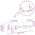 vidaXL Súprava nábytku do obývačky 4 pcs Svetlosivá Látka – Obrázok 12
