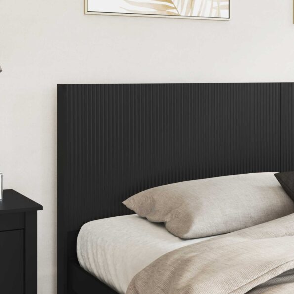 vidaXL Posteľový rám s úložným priestorom a čelom Čierna 200 x 200 cm – Obrázok 3