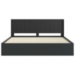 vidaXL Posteľový rám s úložným priestorom a čelom Čierna 180 x 200 cm – Obrázok 5