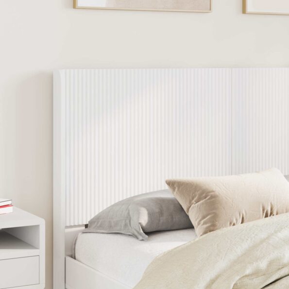 vidaXL Posteľový rám s úložným priestorom a čelom Biela 150 x 200 cm – Obrázok 3