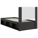 vidaXL Posteľový rám s úložným priestorom a čelom Čierna 90 x 190 cm – Obrázok 7