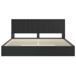 vidaXL Posteľový rám s úložným priestorom a čelom Čierna 200 x 200 cm – Obrázok 5