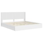 vidaXL Posteľový rám s úložným priestorom a čelom Biela 180 x 200 cm – Obrázok 4