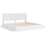 vidaXL Posteľový rám s úložným priestorom a čelom Biela 180 x 200 cm – Obrázok 5