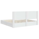 vidaXL Posteľový rám s úložným priestorom a čelom Biela 180 x 200 cm – Obrázok 8