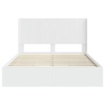 vidaXL Posteľový rám s úložným priestorom a čelom Biela 160 x 200 cm – Obrázok 6
