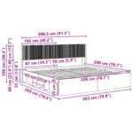 vidaXL Posteľový rám s úložným priestorom a čelom 3 pcs – Obrázok 10