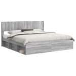 vidaXL Posteľový rám s úložným priestorom a čelom 3 pcs – Obrázok 2