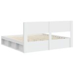 vidaXL Posteľový rám s úložným priestorom a čelom Biela 180 x 200 cm – Obrázok 7