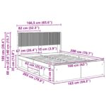 vidaXL Posteľový rám s úložným priestorom a čelom Čierna 160 x 200 cm – Obrázok 10