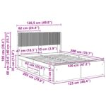 vidaXL Posteľový rám s úložným priestorom a čelom Čierna 120 x 200 cm – Obrázok 10