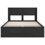 vidaXL Posteľový rám s úložným priestorom a čelom Čierna 120 x 200 cm – Obrázok 5