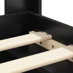 vidaXL Posteľový rám s úložným priestorom a čelom Čierna 120 x 190 cm – Obrázok 9