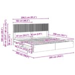 vidaXL Posteľový rám s úložným priestorom a čelom 3 pcs – Obrázok 12