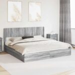 vidaXL Posteľový rám s úložným priestorom a čelom 3 pcs