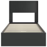vidaXL Posteľový rám s úložným priestorom a čelom Čierna 100 x 200 cm – Obrázok 6