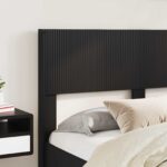 vidaXL Posteľový rám s úložným priestorom a čelom Čierna 135 x 190 cm – Obrázok 3