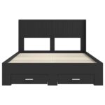 vidaXL Posteľový rám s úložným priestorom a čelom Čierna 135 x 190 cm – Obrázok 6
