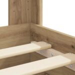 vidaXL Posteľový rám s úložným priestorom a čelom Dub artisan – Obrázok 10