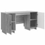 vidaXL Stôl Sivý Sonoma Kompozitné drevo 142,5 x 50 x 75 cm – Obrázok 3