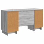 vidaXL Stôl Sivý Sonoma Kompozitné drevo 142,5 x 50 x 75 cm – Obrázok 6