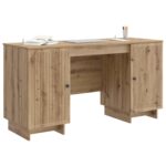 vidaXL Stôl Dub artisan Kompozitné drevo 142,5 x 50 x 75 cm – Obrázok 2
