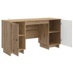 vidaXL Stôl Dub artisan Kompozitné drevo 142,5 x 50 x 75 cm – Obrázok 3