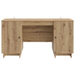 vidaXL Stôl Dub artisan Kompozitné drevo 142,5 x 50 x 75 cm – Obrázok 4