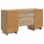 vidaXL Stôl Dub artisan Kompozitné drevo 142,5 x 50 x 75 cm – Obrázok 6