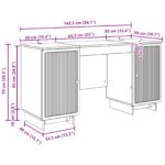 vidaXL Stôl Dub artisan Kompozitné drevo 142,5 x 50 x 75 cm – Obrázok 8