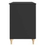vidaXL Stôl s poličkou Čierna 142,5 x 50 x 75 cm Kompozitné drevo – Obrázok 5