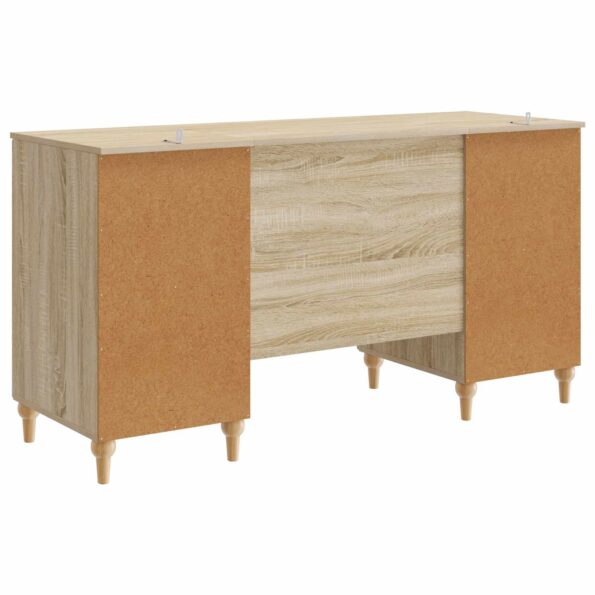 vidaXL Stôl s poličkou Sonoma 142,5 x 50 x 75 cm Kompozitné drevo – Obrázok 6