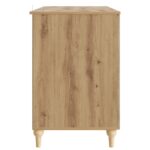vidaXL Stôl s poličkou Dub artisan 142,5 x 50 x 75 cm Kompozitné drevo – Obrázok 5