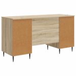 vidaXL Stôl s poličkou Dub sonoma 142,5 x 50 x 75 cm Kompozitné drevo – Obrázok 6