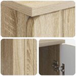 vidaXL Stôl s poličkou Dub sonoma 142,5 x 50 x 75 cm Kompozitné drevo – Obrázok 7