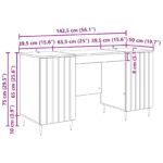 vidaXL Stôl s poličkou Dub sonoma 142,5 x 50 x 75 cm Kompozitné drevo – Obrázok 8