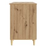 vidaXL Stôl s poličkou Dub artisan 142,5 x 50 x 75 cm Kompozitné drevo – Obrázok 5