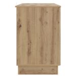 vidaXL Stôl s poličkou Dub artisan 142,5 x 50 x 75 cm Kompozitné drevo – Obrázok 5