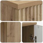 vidaXL Stôl s poličkou Dub artisan 142,5 x 50 x 75 cm Kompozitné drevo – Obrázok 7