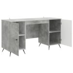 vidaXL Stôl Betónovo sivá 142,5 x 50 x 75 cm Kompozitné drevo – Obrázok 3