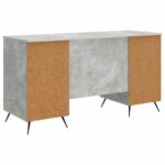 vidaXL Stôl Betónovo sivá 142,5 x 50 x 75 cm Kompozitné drevo – Obrázok 6