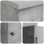 vidaXL Stôl Betónovo sivá 142,5 x 50 x 75 cm Kompozitné drevo – Obrázok 7